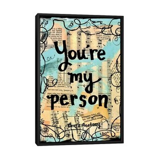 iCanvas "You're My Person Grey's Anatomy Quote" by Elexa Bancroft ...